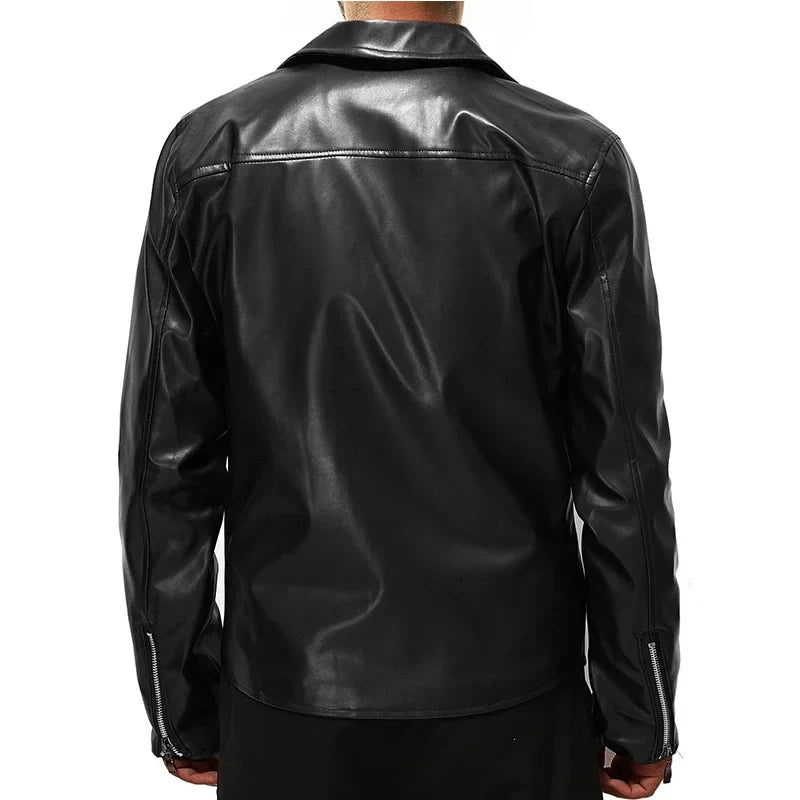 Men's leather jacket, additional view