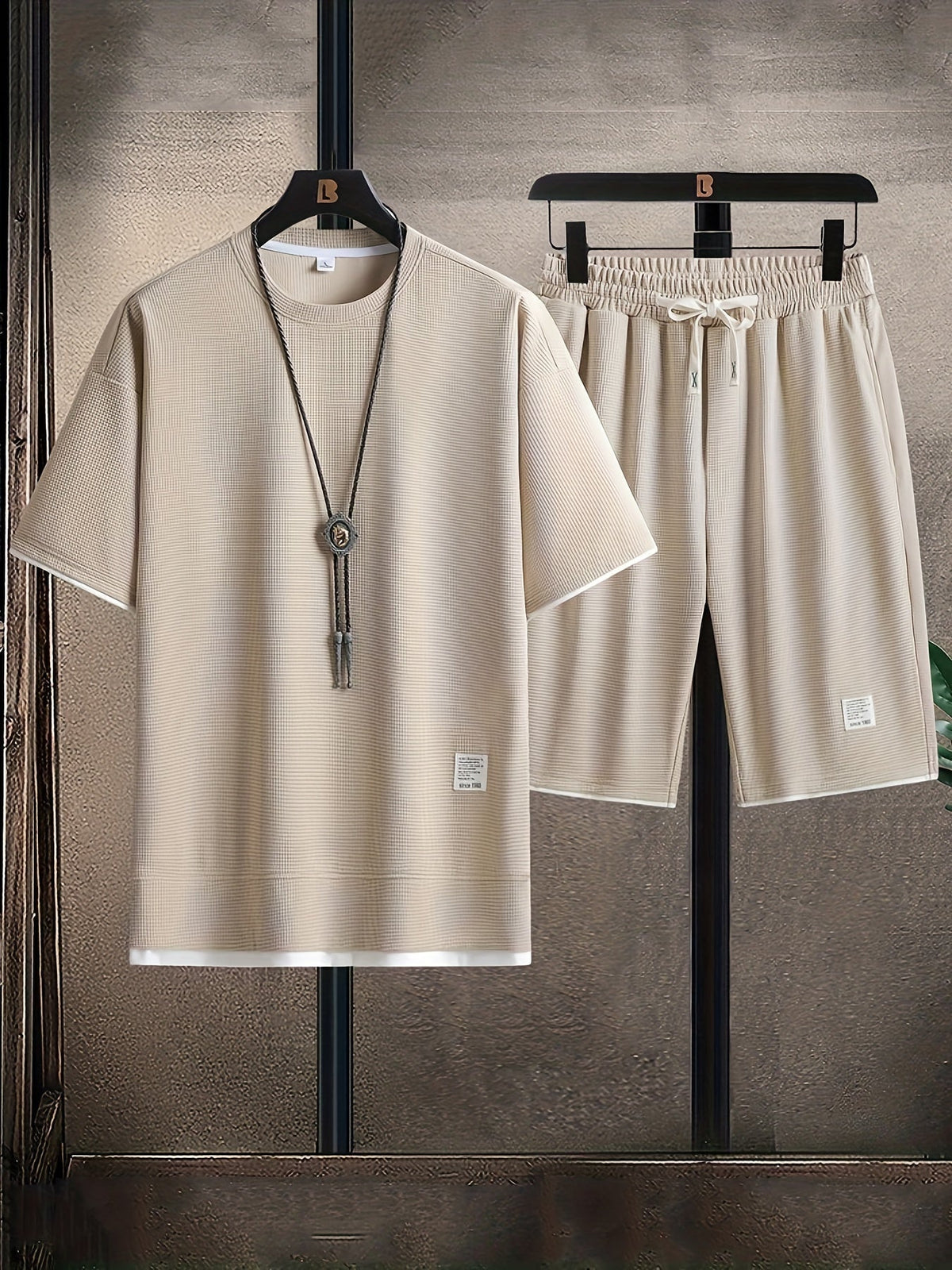 Men's elegant knit two-piece set, alternate view