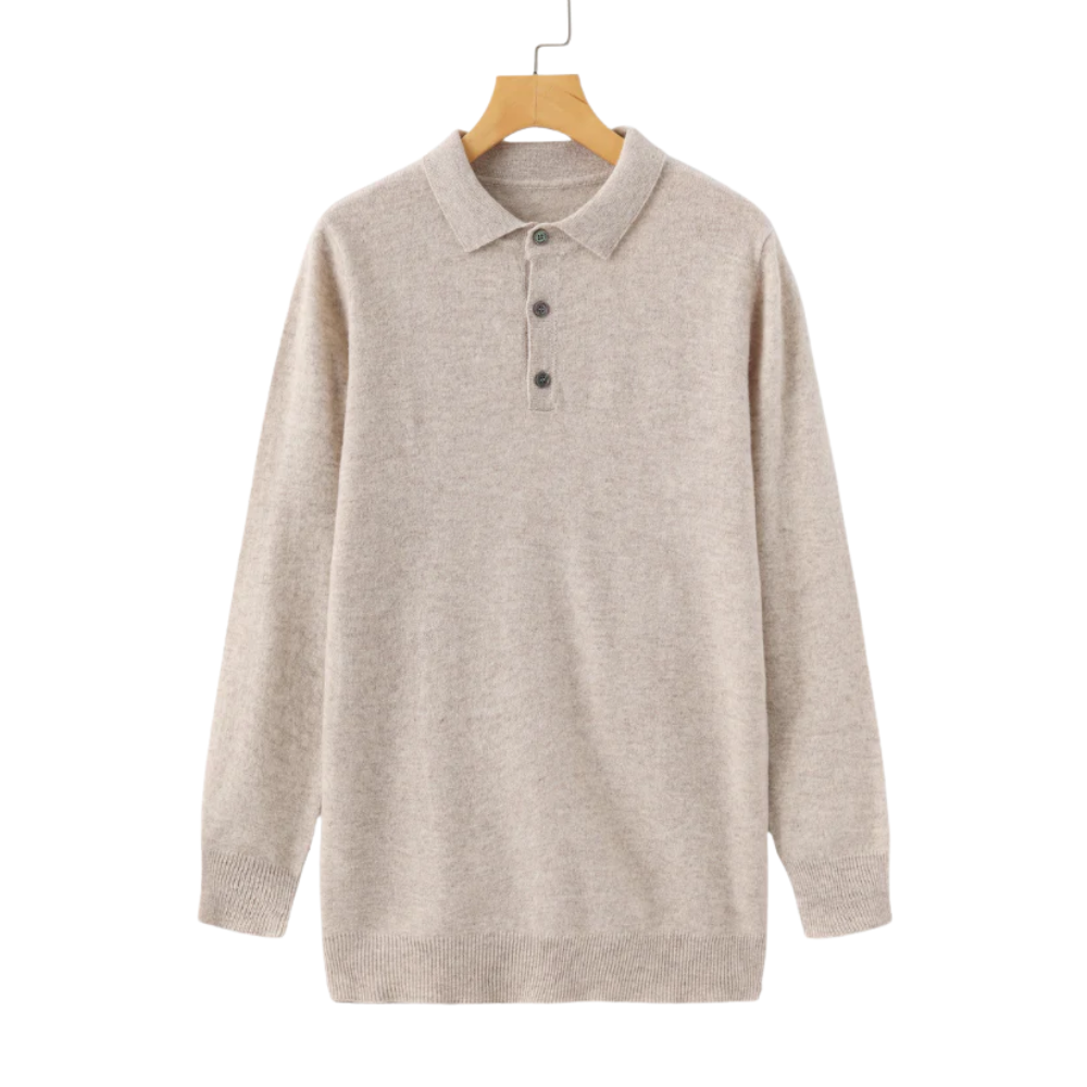 Men's cashmere polo shirt, view 7