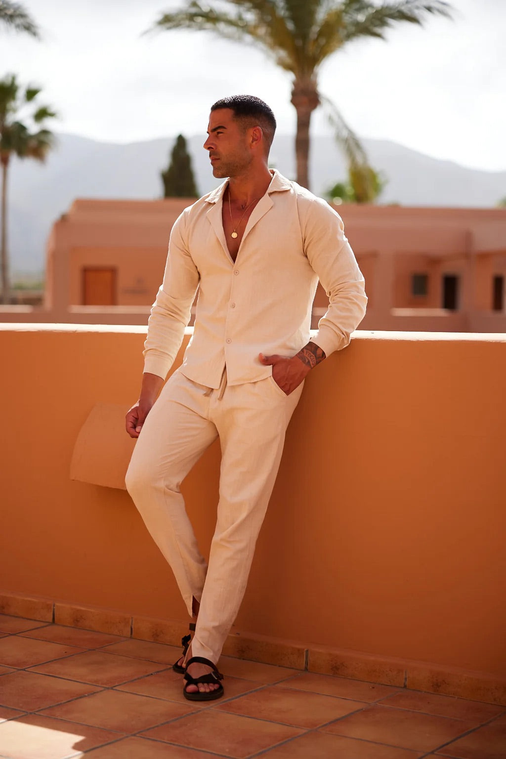 Auckland men's linen two-piece set – Avinos Milano