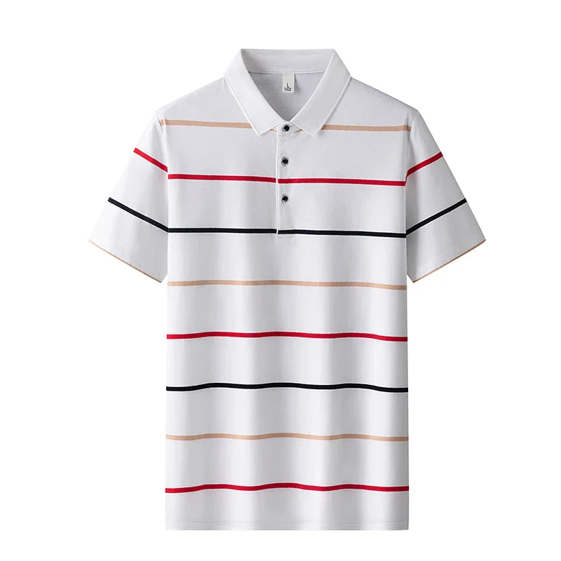 Gennaro men's elegant striped polo shirt, additional view