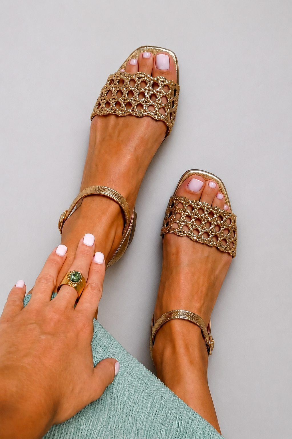 Aurora Enchanted Golden Sandals for Summer