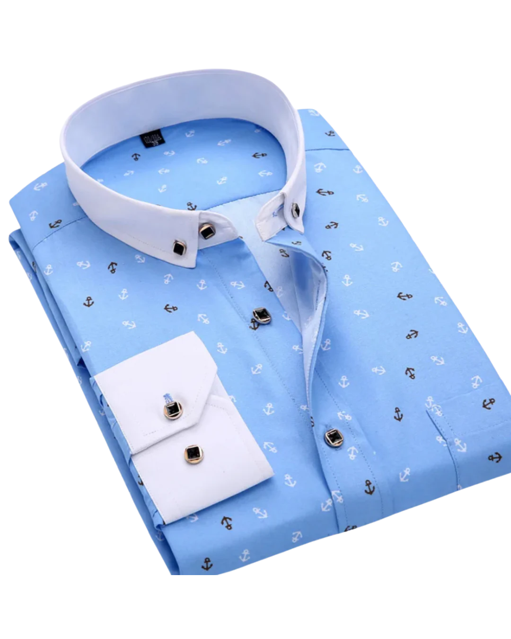 Light Blue with White Collar & Anchors / 4XL