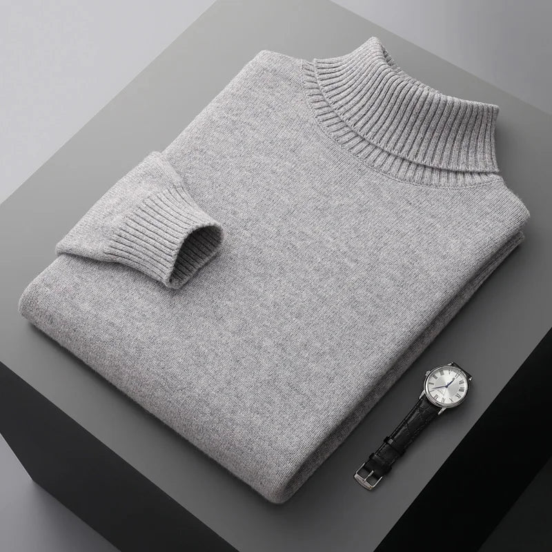 Portofino men's wool turtleneck sweater, additional view