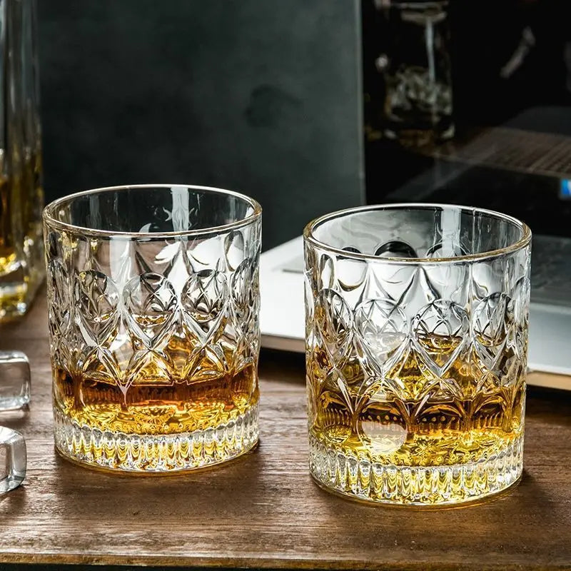 Barolo cut crystal whiskey glasses