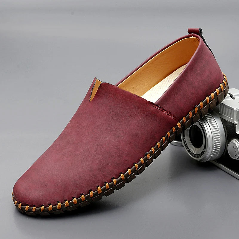 Santorini men's leather loafers, view 9
