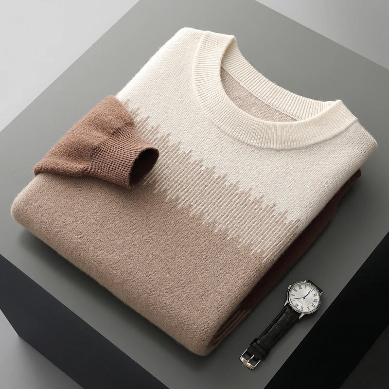 Merino men's wool sweater, additional view
