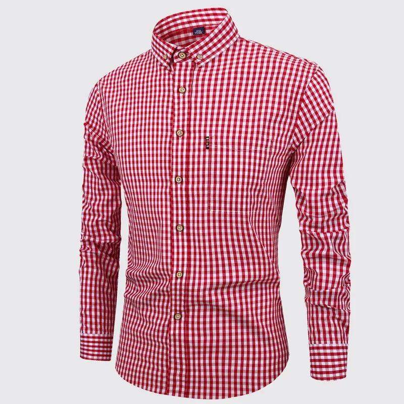 Men's elegant plaid shirt, additional view