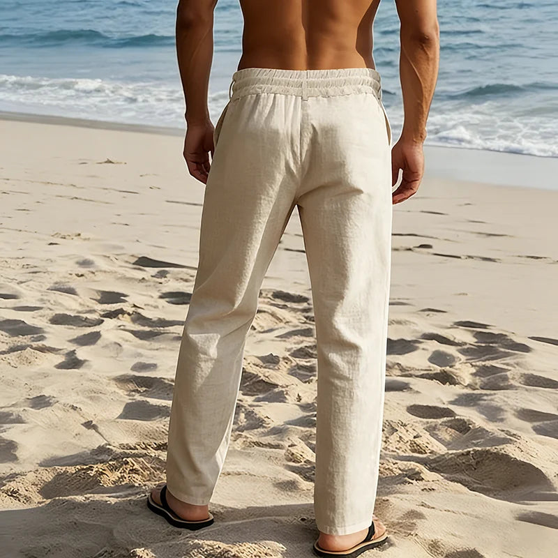 Giorgio men's elegant linen pants, view 4