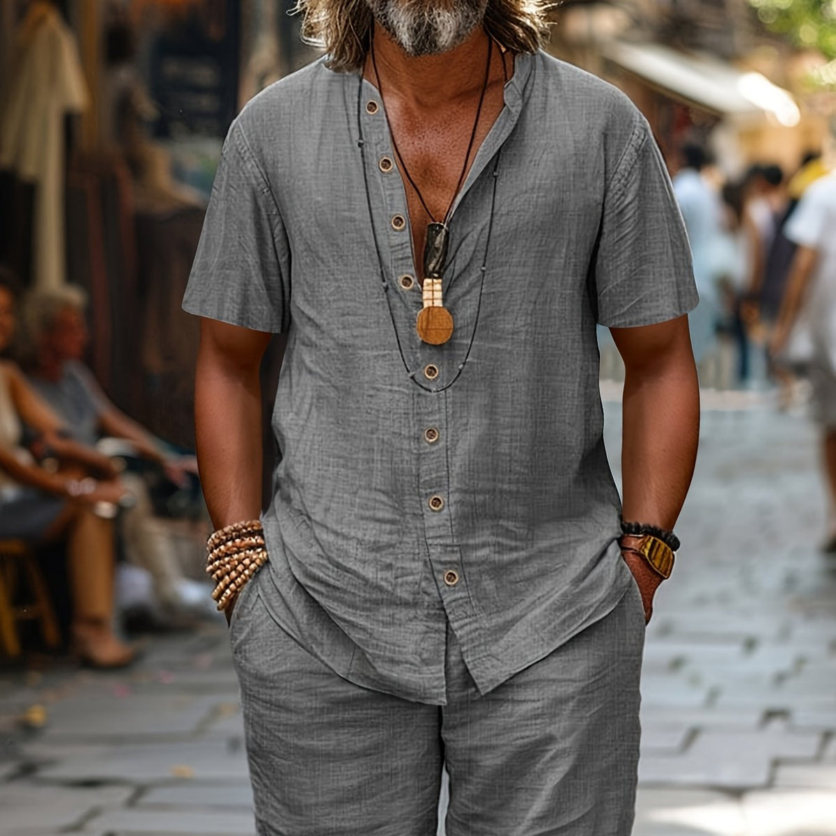 Men's elegant two-piece set, alternate view