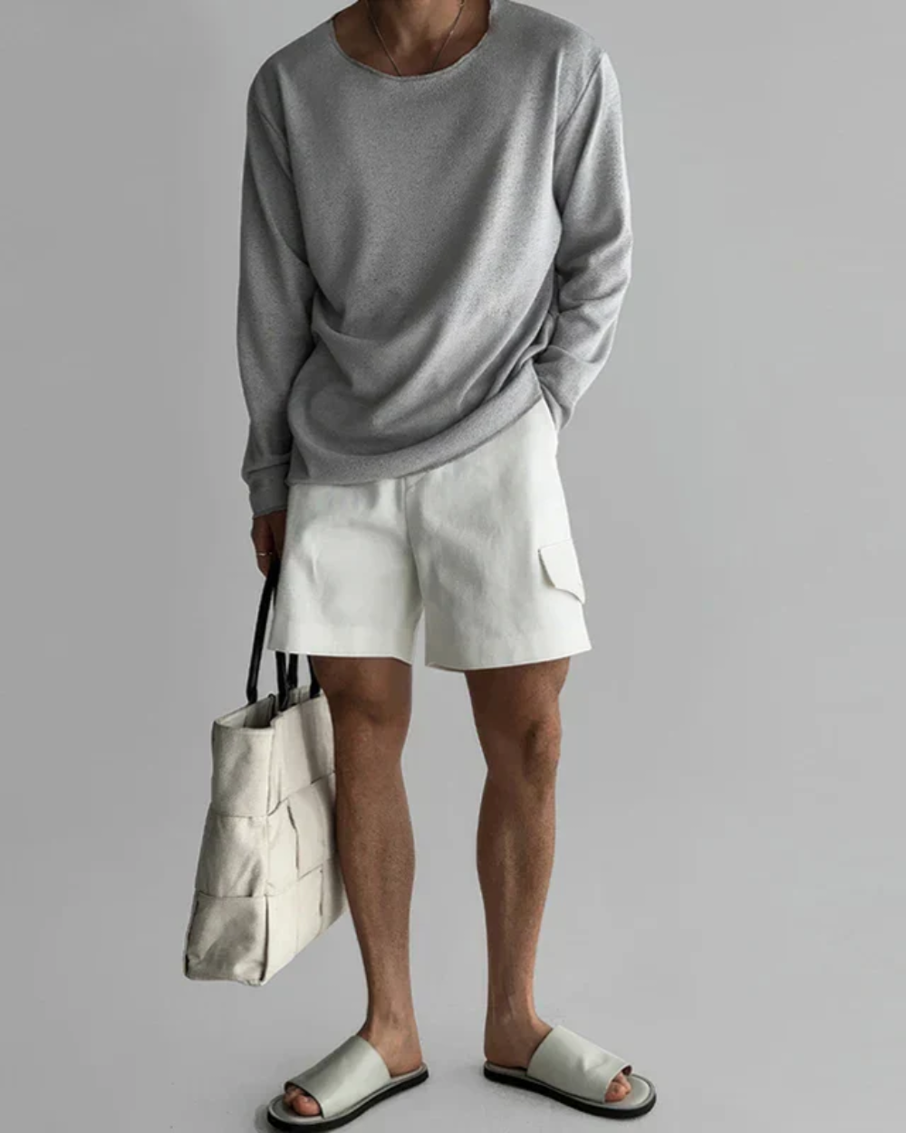 Men's knit t-shirt, alternate view