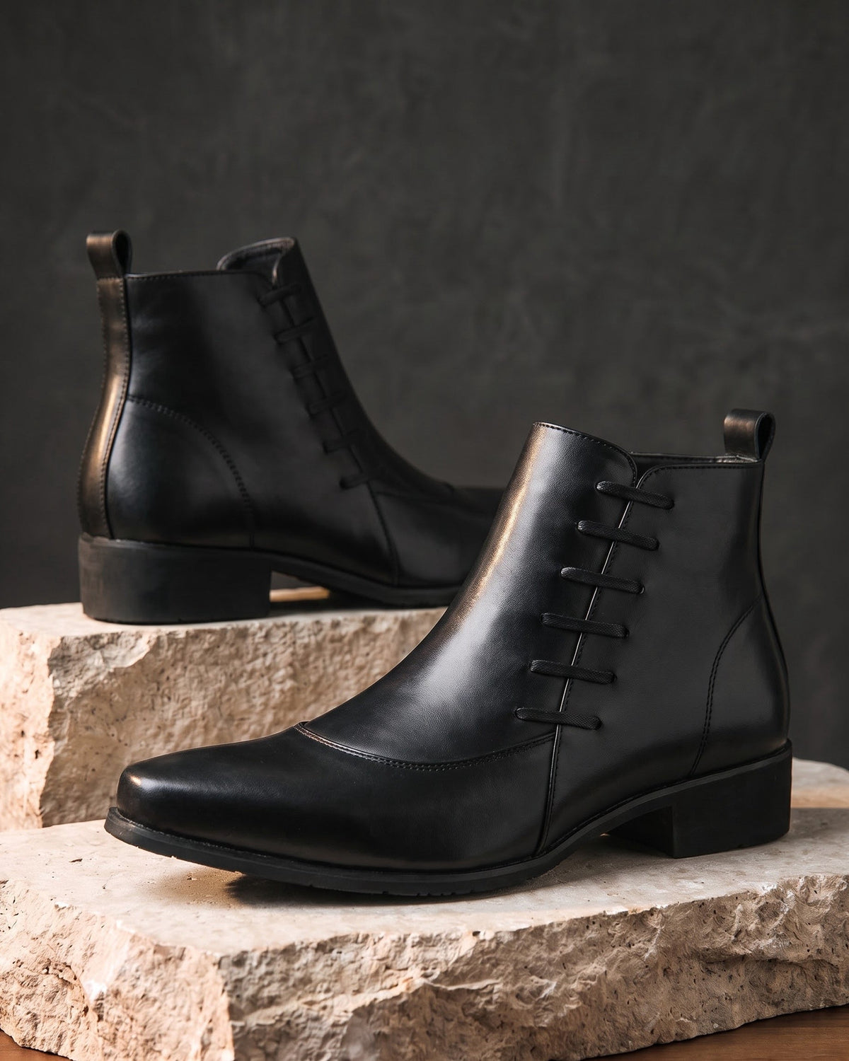 Men's Bennett cap-toe leather ankle boot — view 2