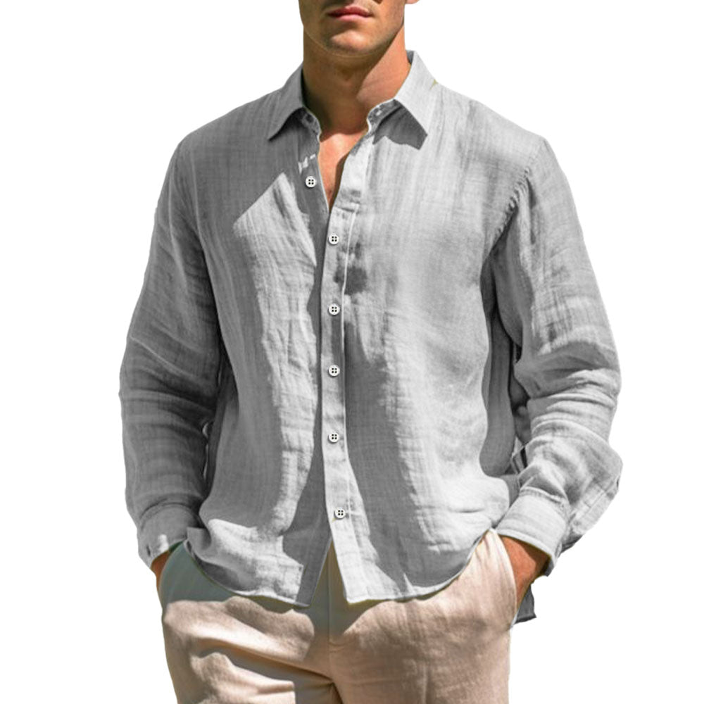 Giovanni men's linen shirt, view 4