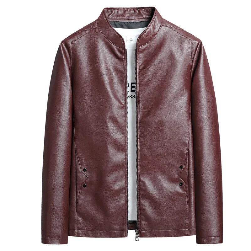Men's leather jacket, alternate view
