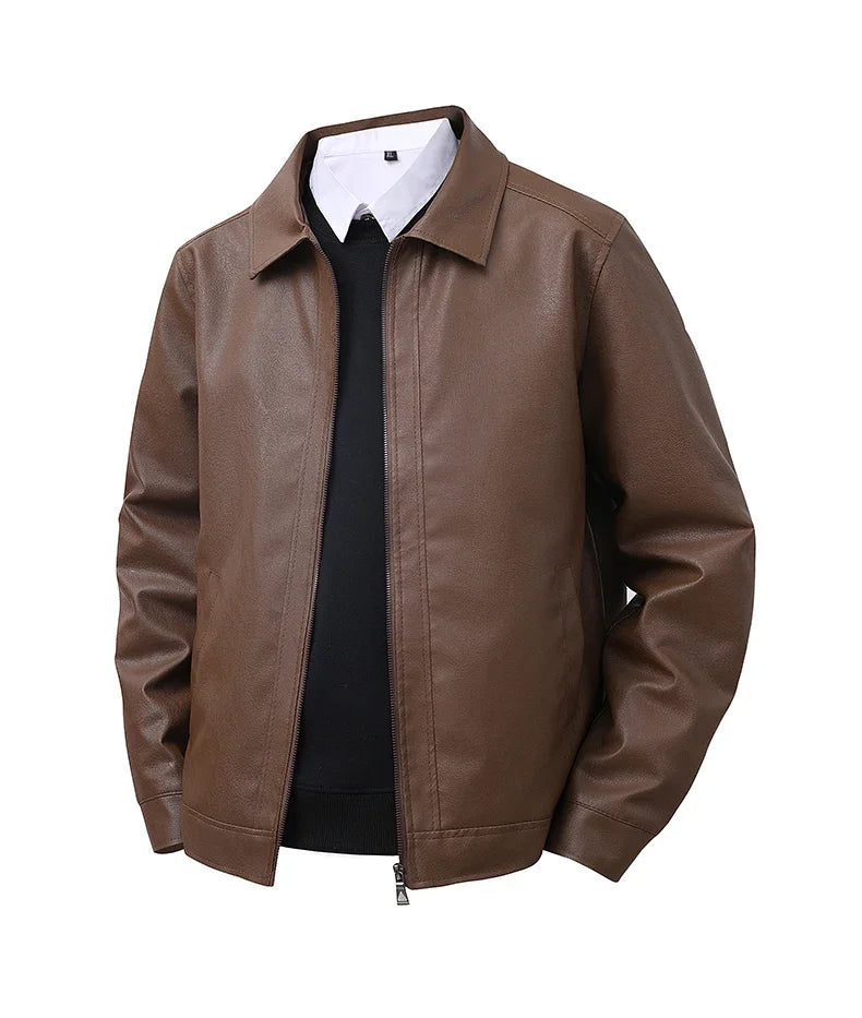 Men's elegant leather jacket – Avinos Milano