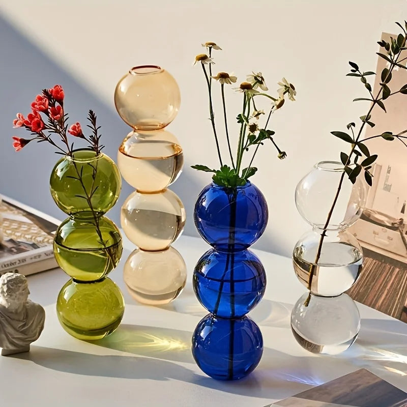Bolle bubble vases with dried stems