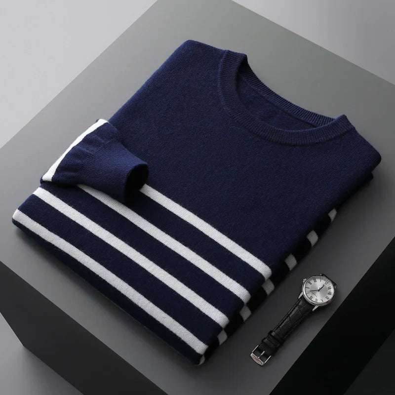 Men's elegant striped sweater – Avinos Milano