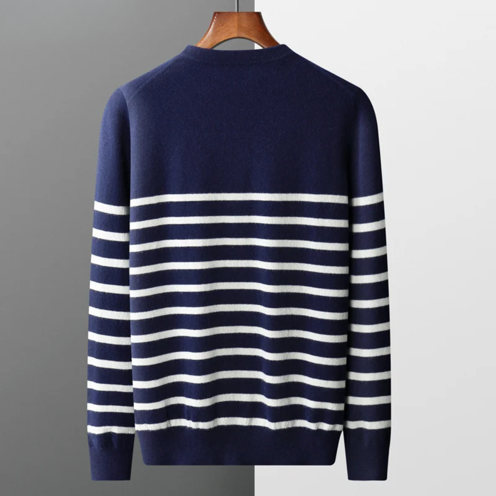 Men's elegant striped sweater, view 4