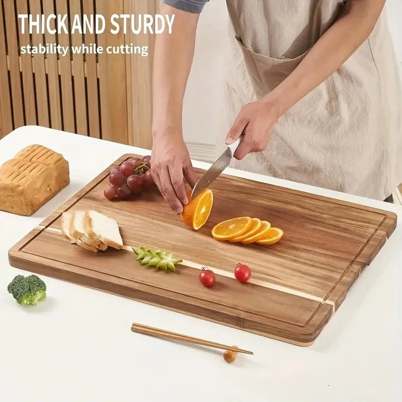 Slicing vegetables on the Bosco board