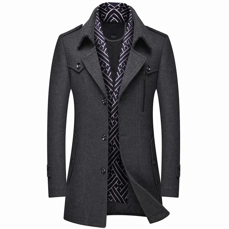 Gabriele men's elegant wool coat – Avinos Milano