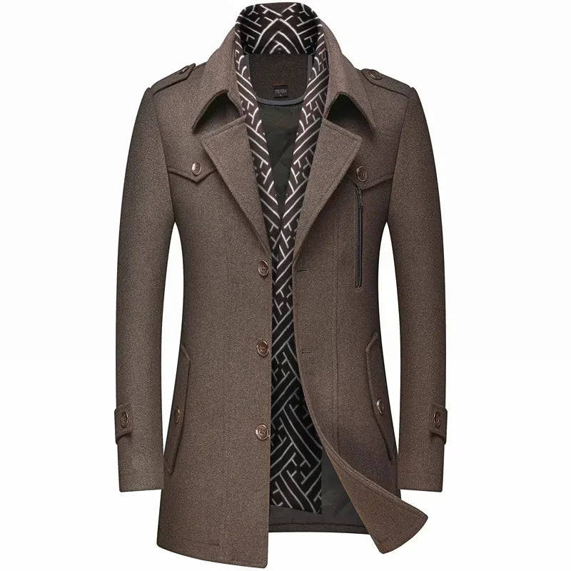 Gabriele men's elegant wool coat, additional view