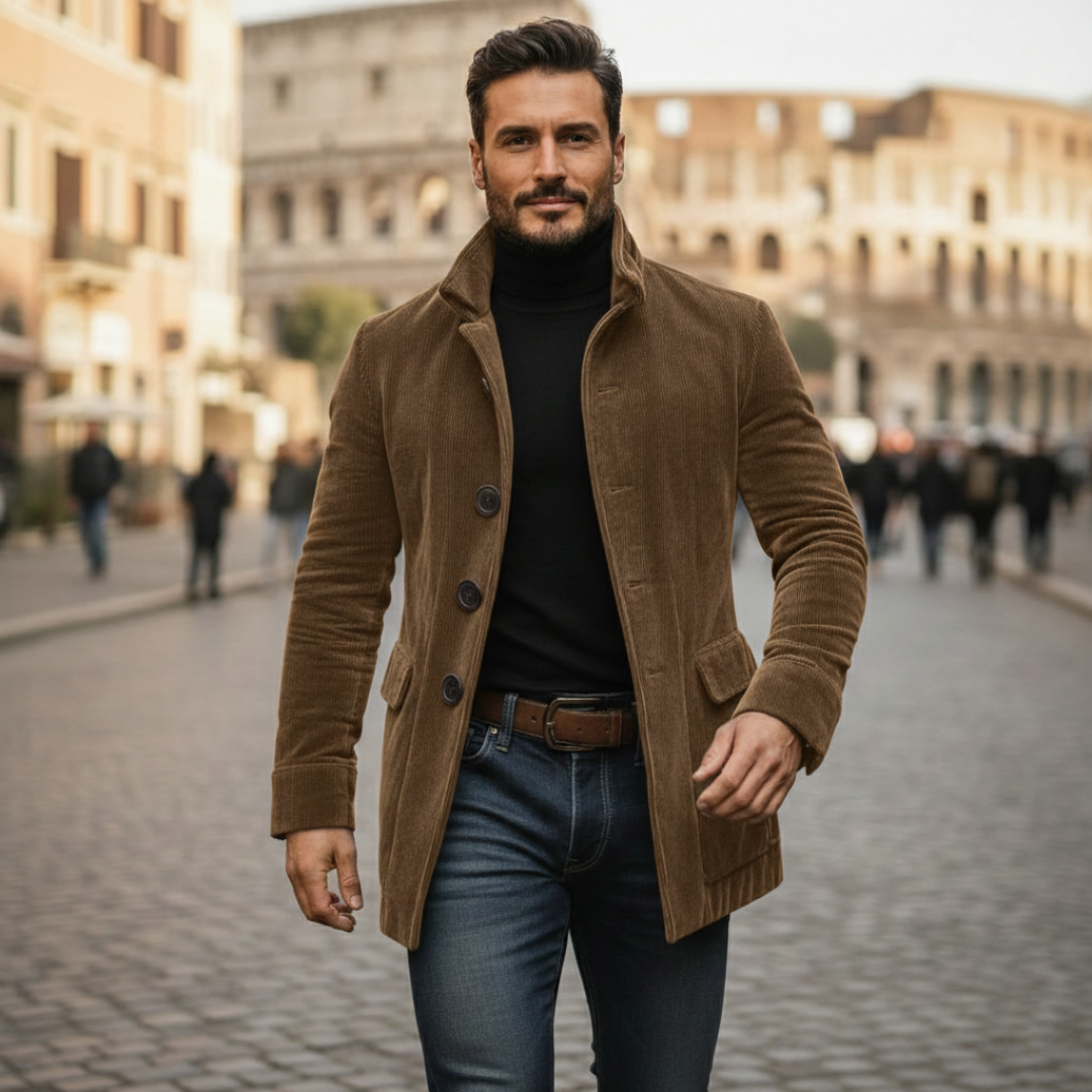 Enrico men's elegant corduroy jacket, alternate view