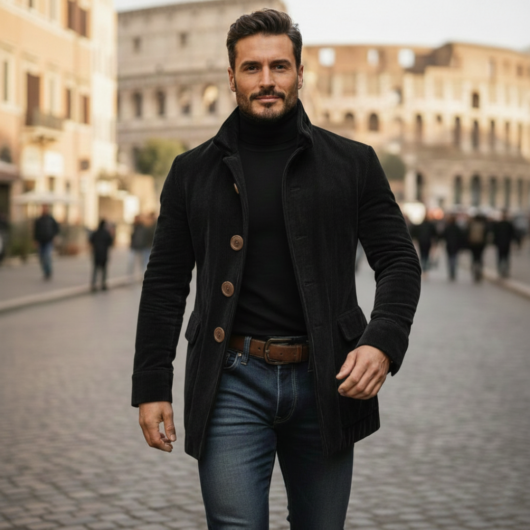 Enrico men's elegant corduroy jacket, additional view
