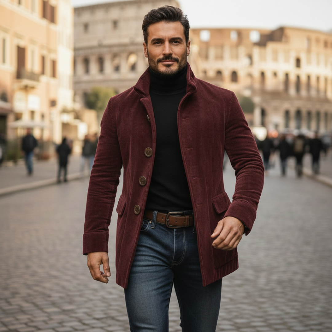 Enrico men's elegant corduroy jacket, view 4