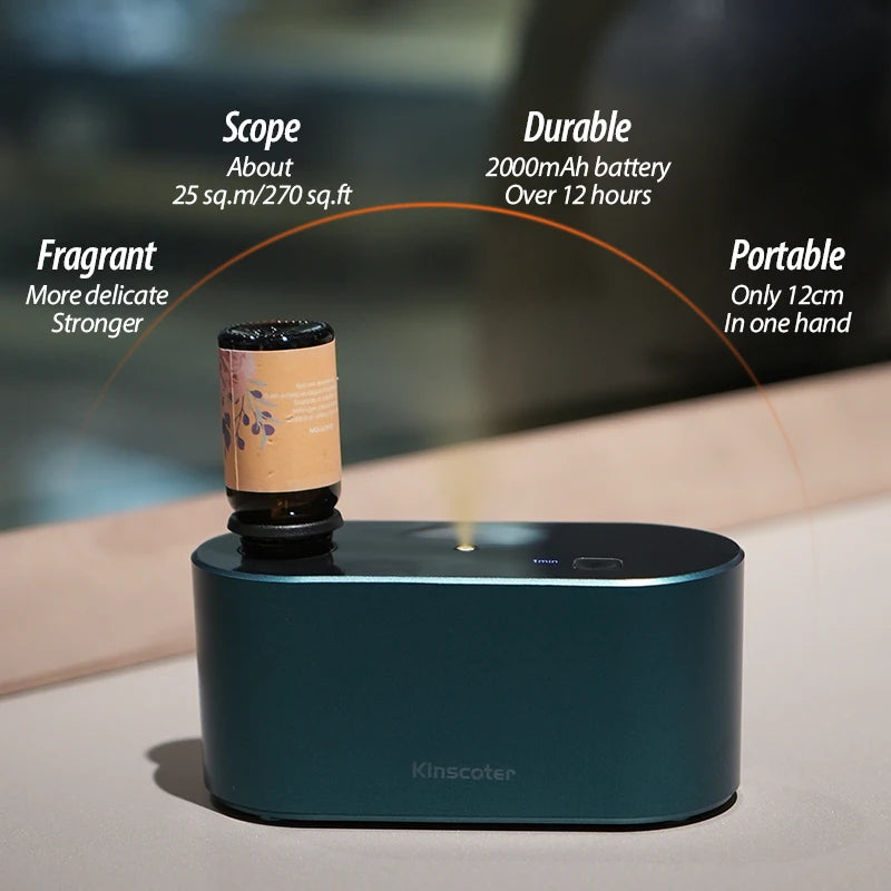 Brezza waterless scent diffuser with essential oil bottle