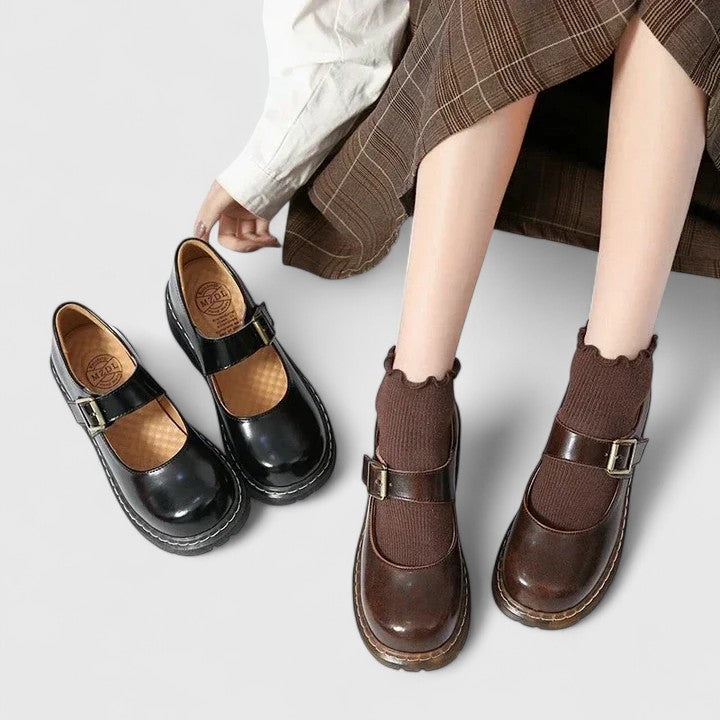 Bridgit women's leather flats, view 4