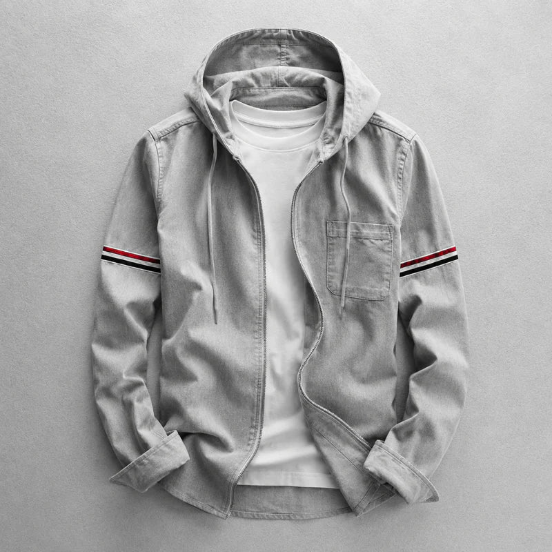Men's Brody hooded shirt jacket — Smokey Gray