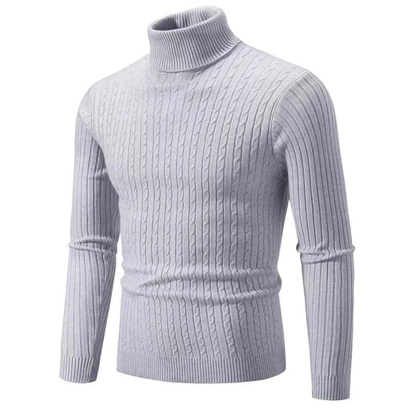 Luca men's elegant turtleneck sweater, view 4