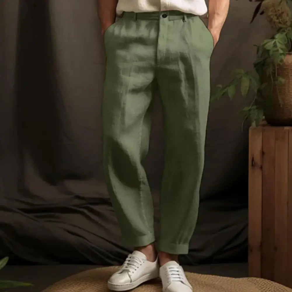 Cagliari men's linen pants, view 5