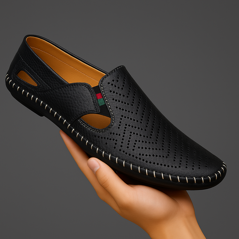 Strap men's leather sandals – Avinos Milano