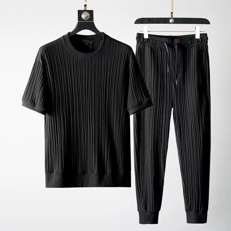 Men's elegant breathable two-piece set, view 4