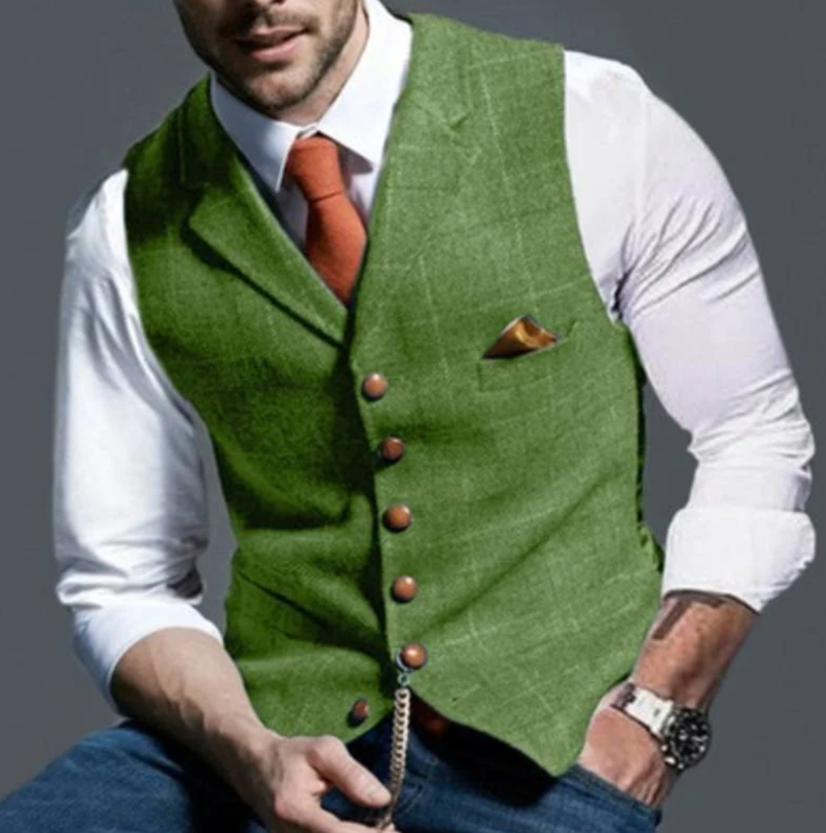 Waistcoat men's elegant jacket, alternate view