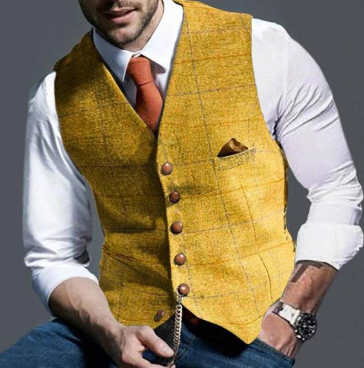 Waistcoat men's elegant jacket, additional view