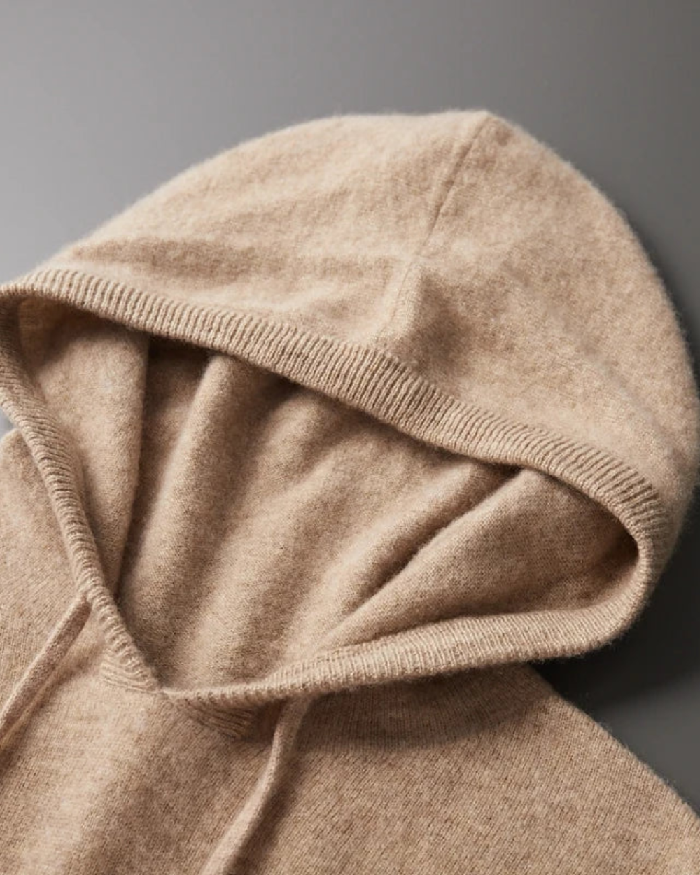 Canopus men's cashmere hooded sweater, alternate view