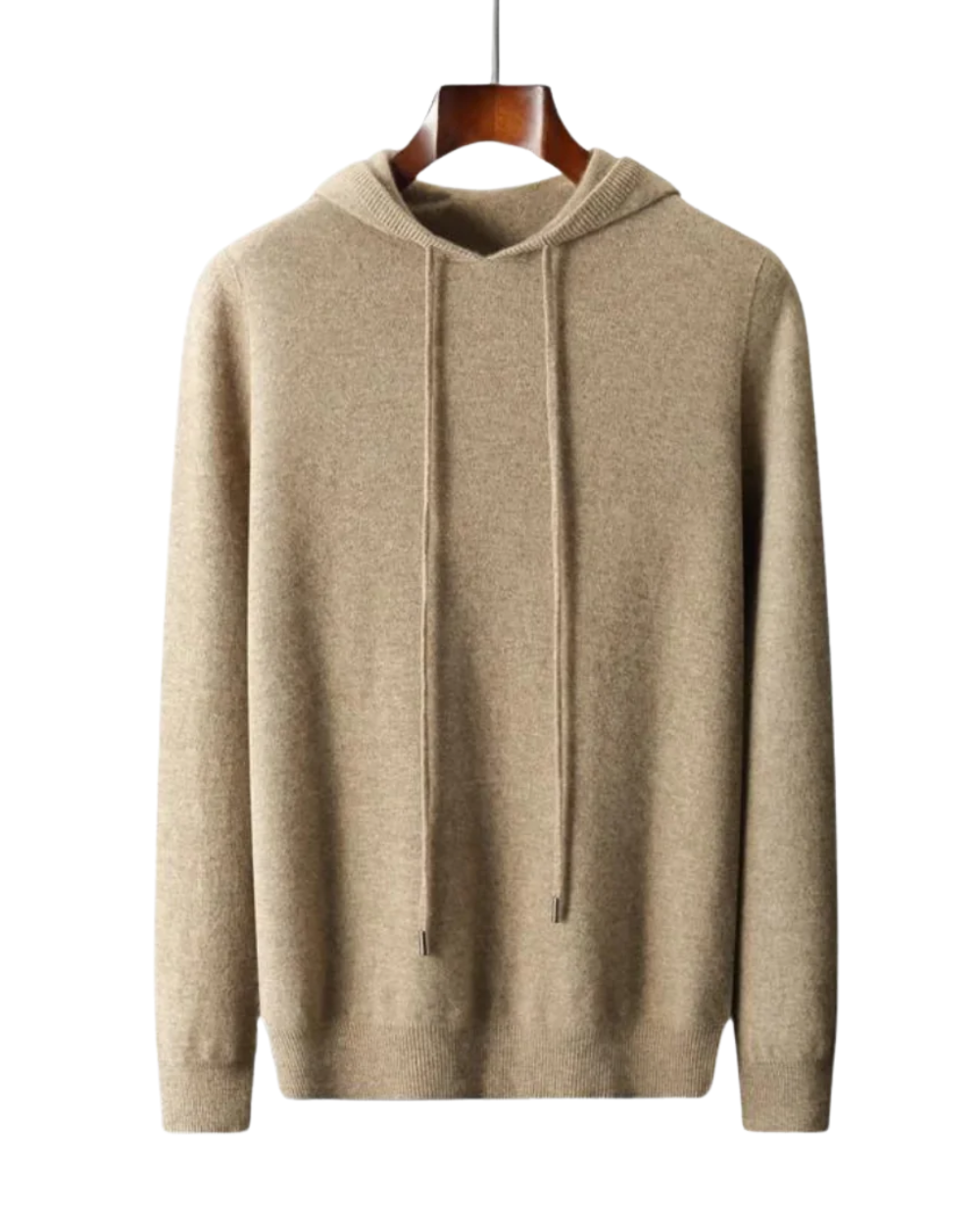 Canopus men's cashmere hooded sweater, view 4