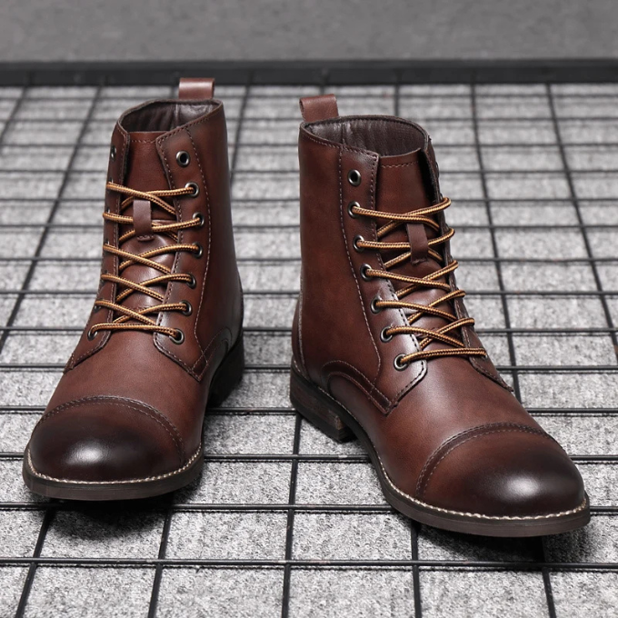 Marco men's elegant leather boots, view 4