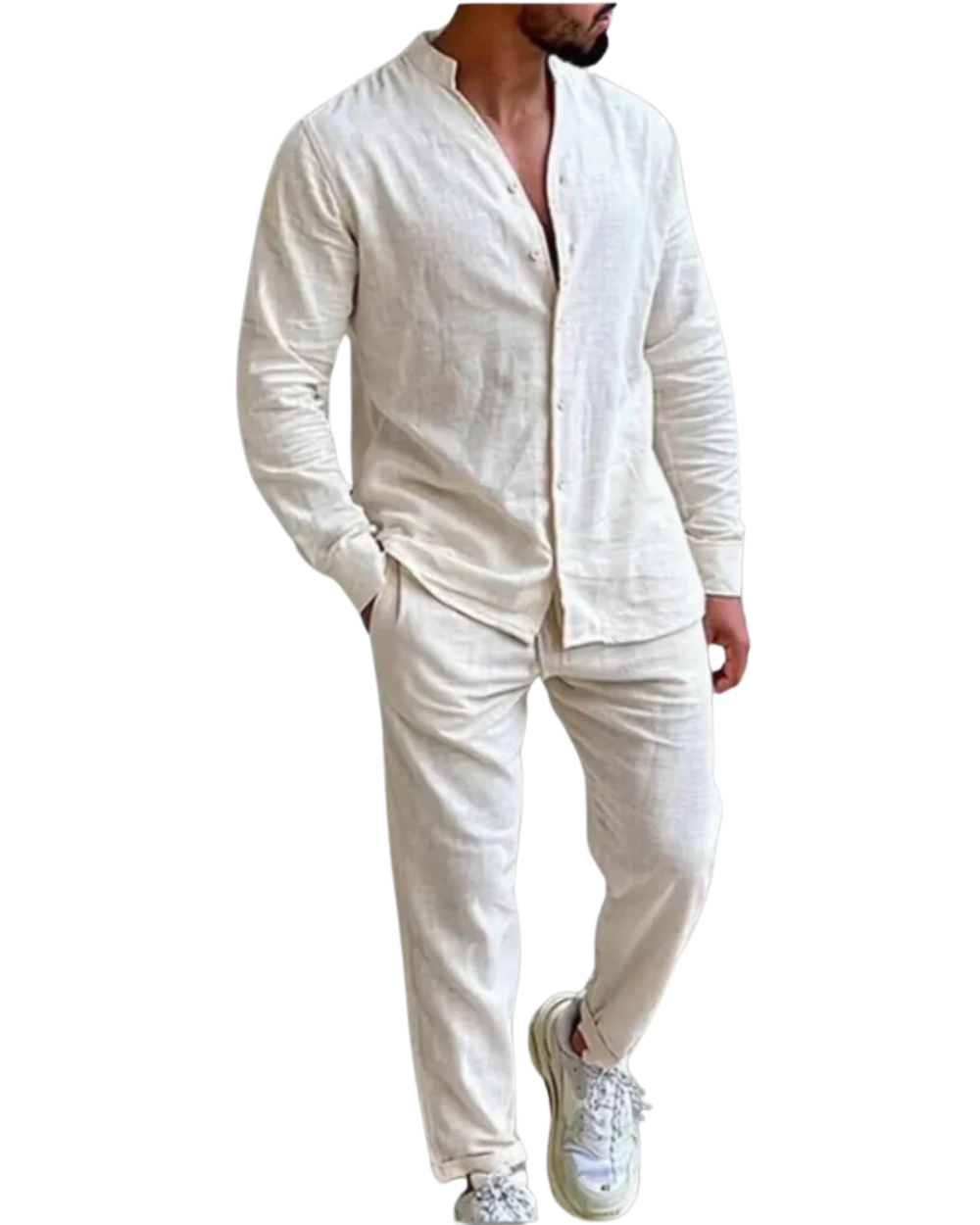 Cape men's linen two-piece set – Avinos Milano