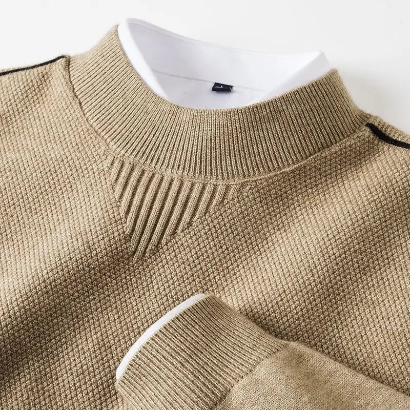 Jacquard men's elegant sweater – Avinos Milano