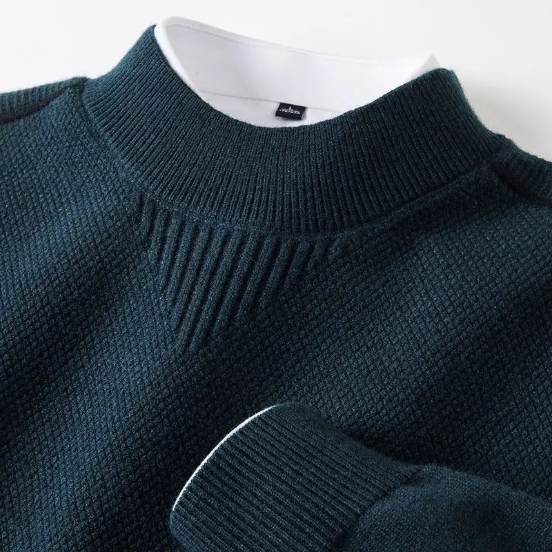 Jacquard men's elegant sweater, view 4