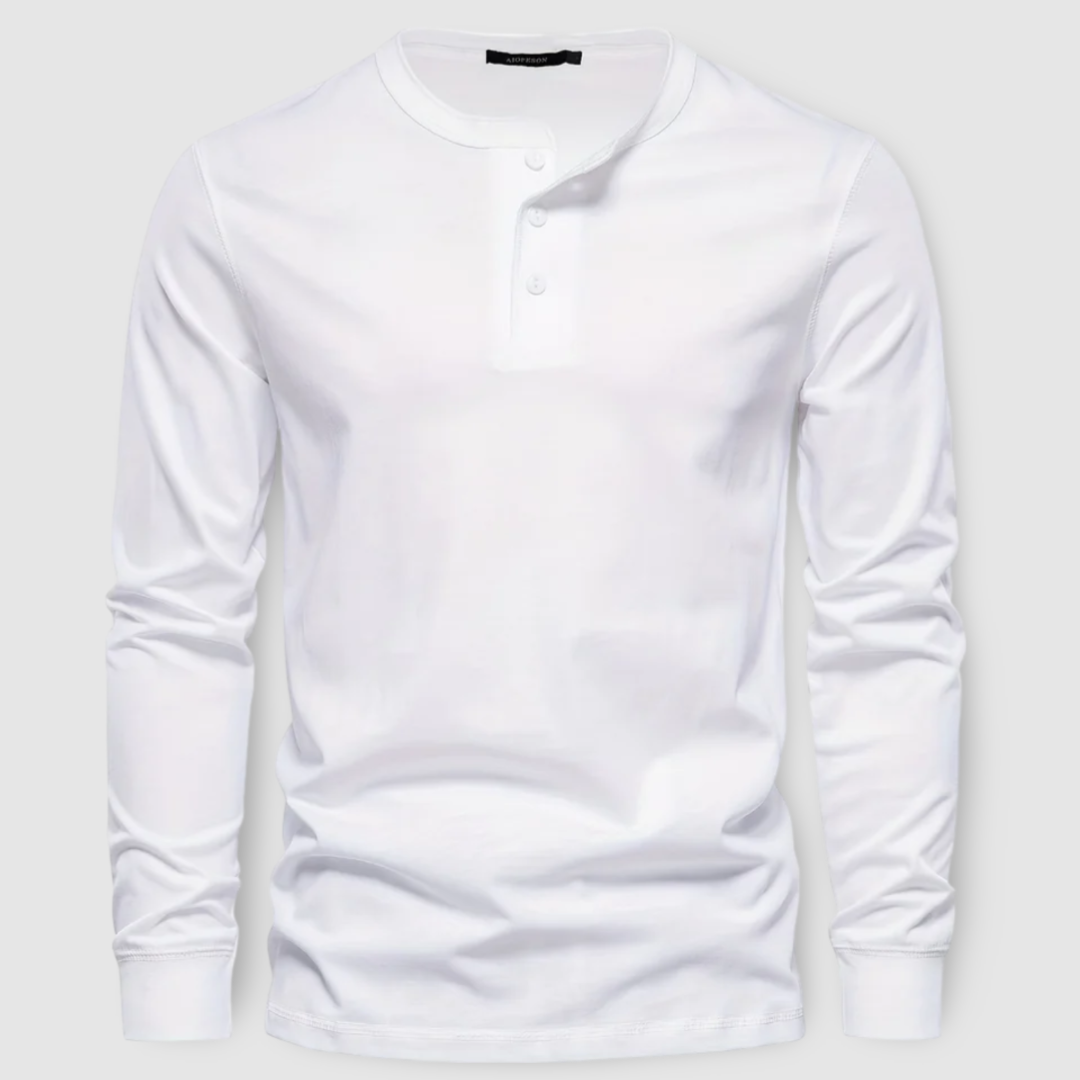 Henley men's elegant cotton henley shirt, additional view