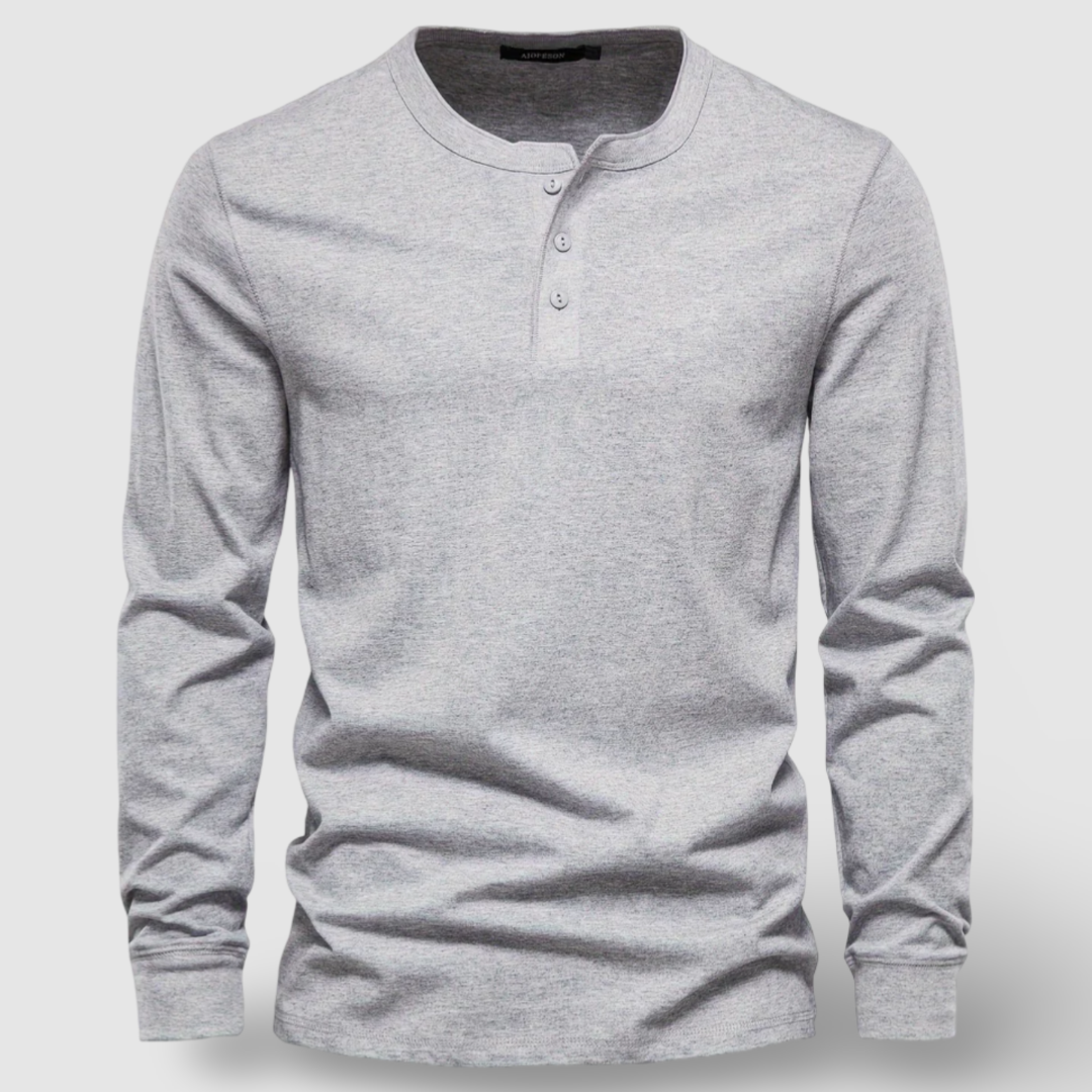 Henley men's elegant cotton henley shirt, view 4