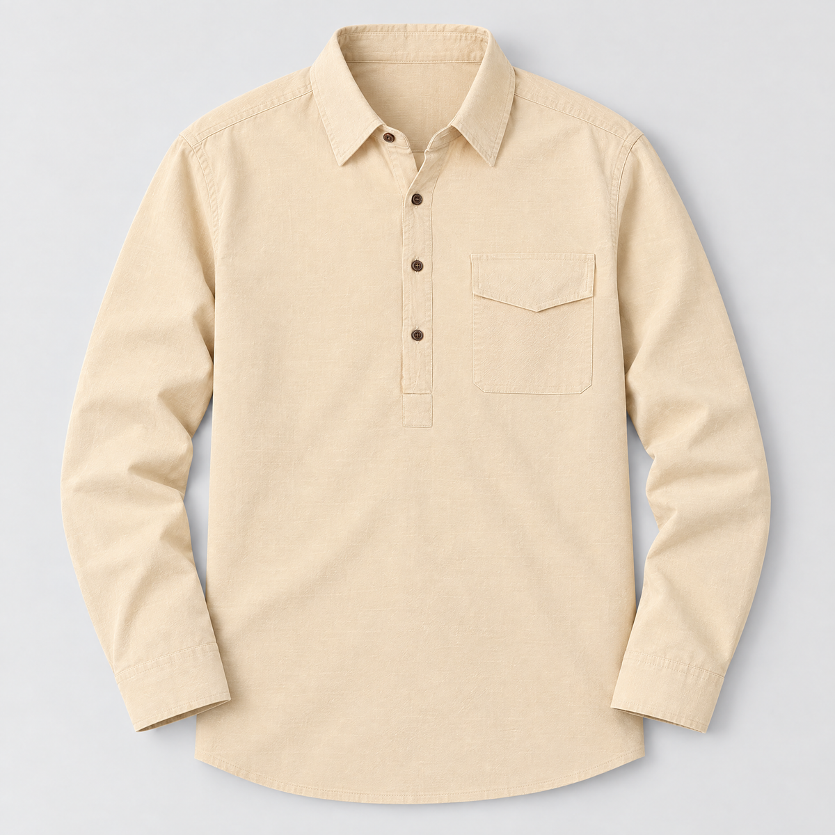Capri Linen Polo Shirt - Dune Tan