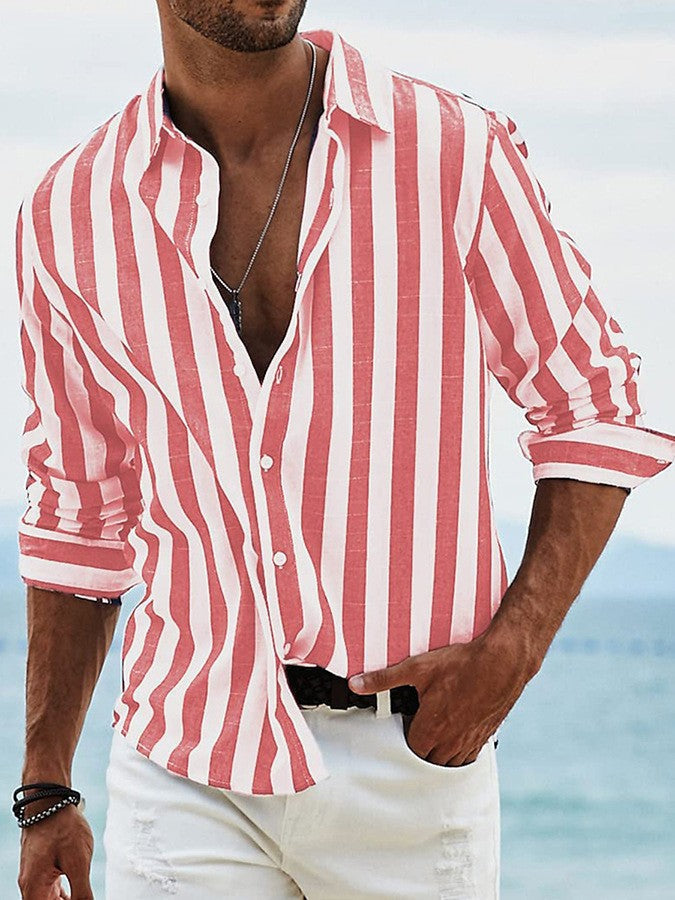 Carlo men's elegant striped shirt, alternate view