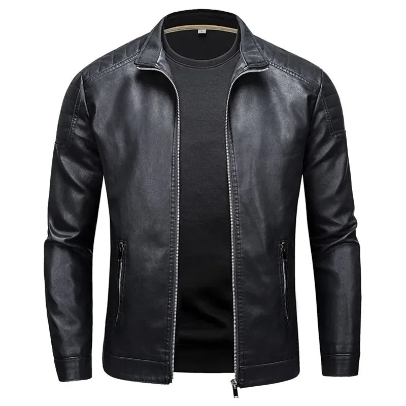 Stand men's leather jacket – Avinos Milano