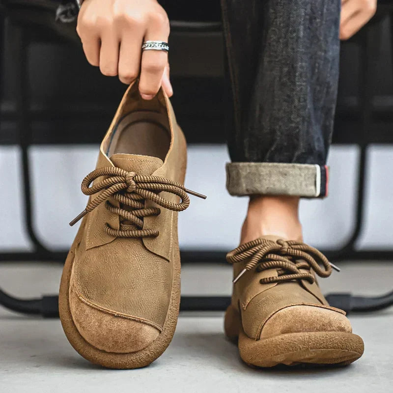 Luca men's elegant suede shoes, view 4