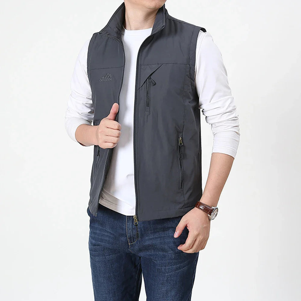 Men's casual summer vest, alternate view